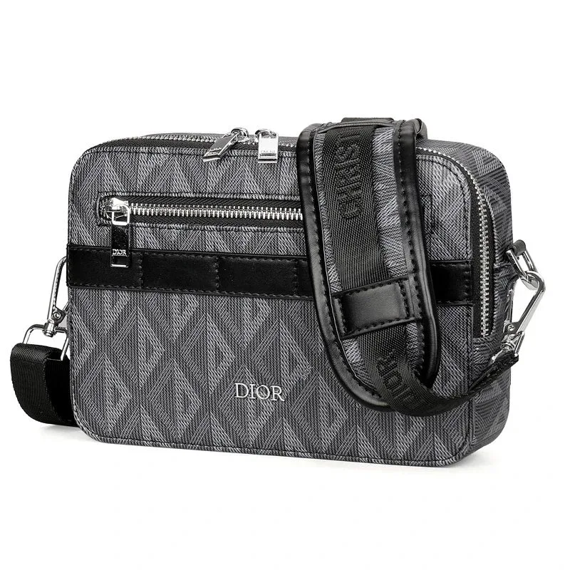 Dior Lady Dior Monogram Crossbody Bag Grey