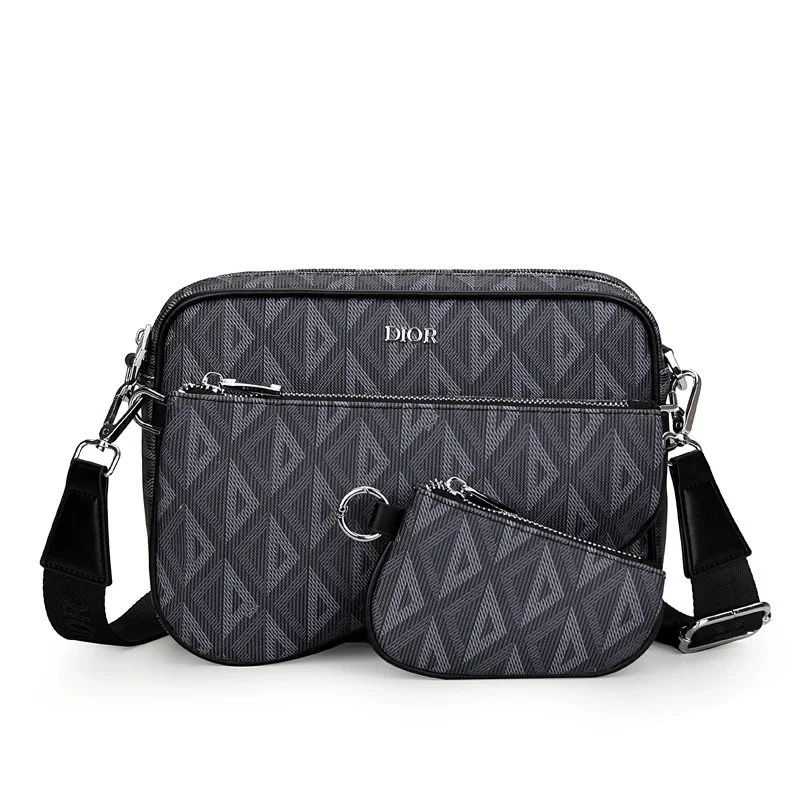Dior Lady Dior Monogram Crossbody Bag Black