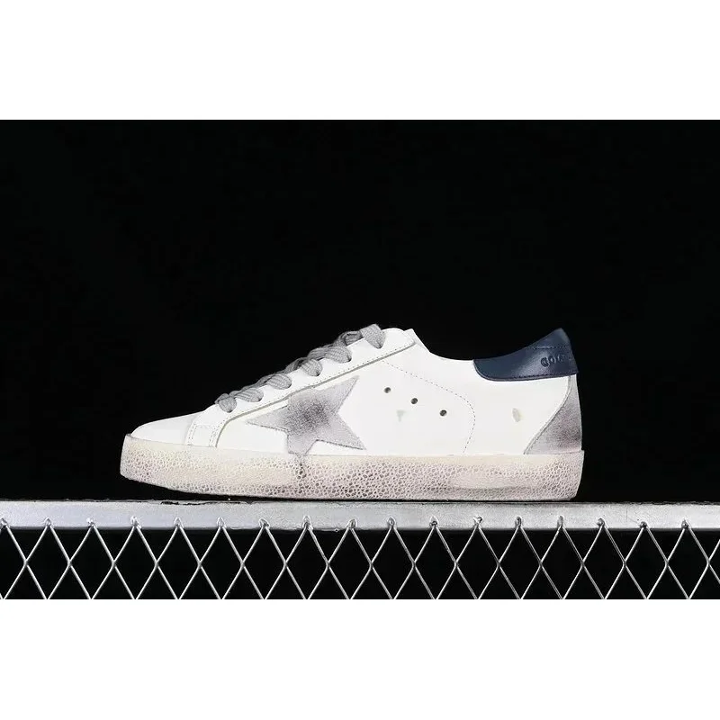 Golden Goose Super-Star White/Blue Sneakers