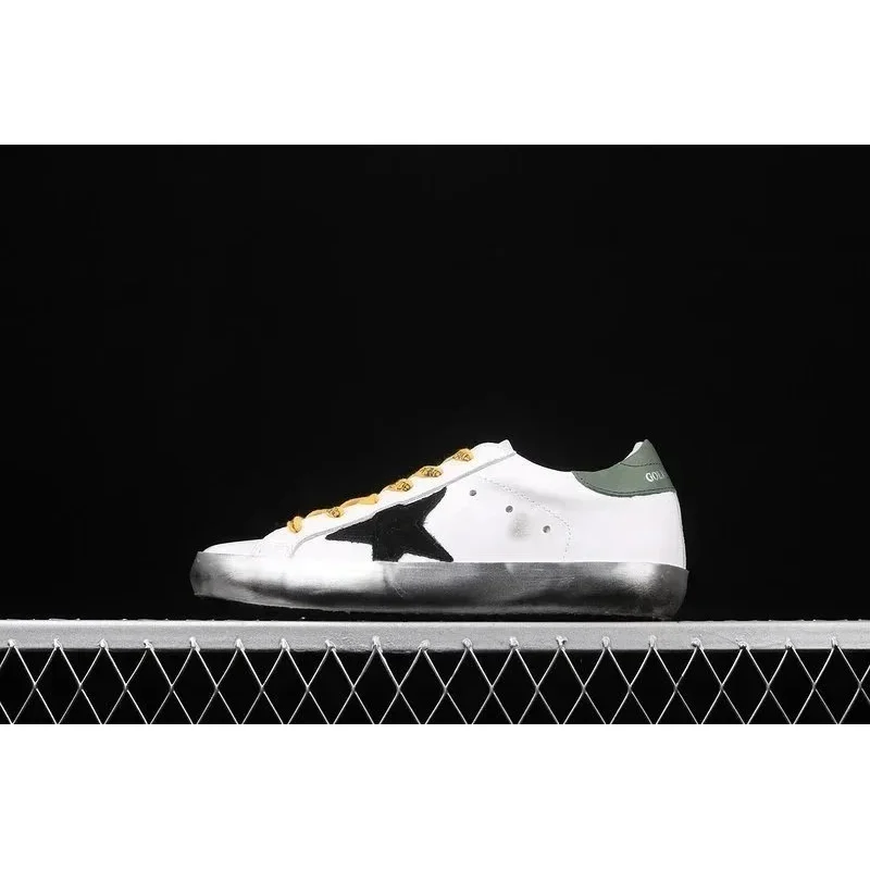 Golden Goose Super-Star White/Green Sneakers