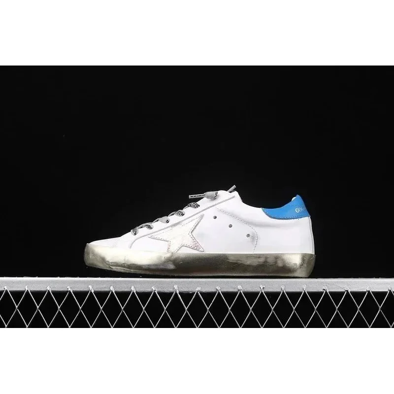 Golden Goose Super-Star White/Blue Sneakers