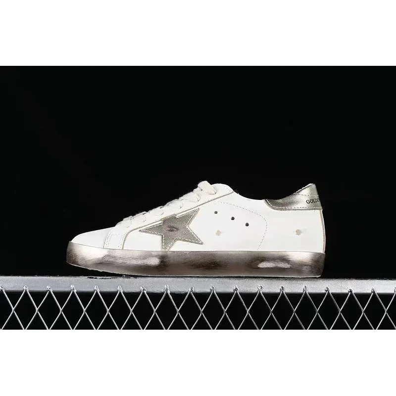 Golden Goose Super-Star White/Silver Sneakers
