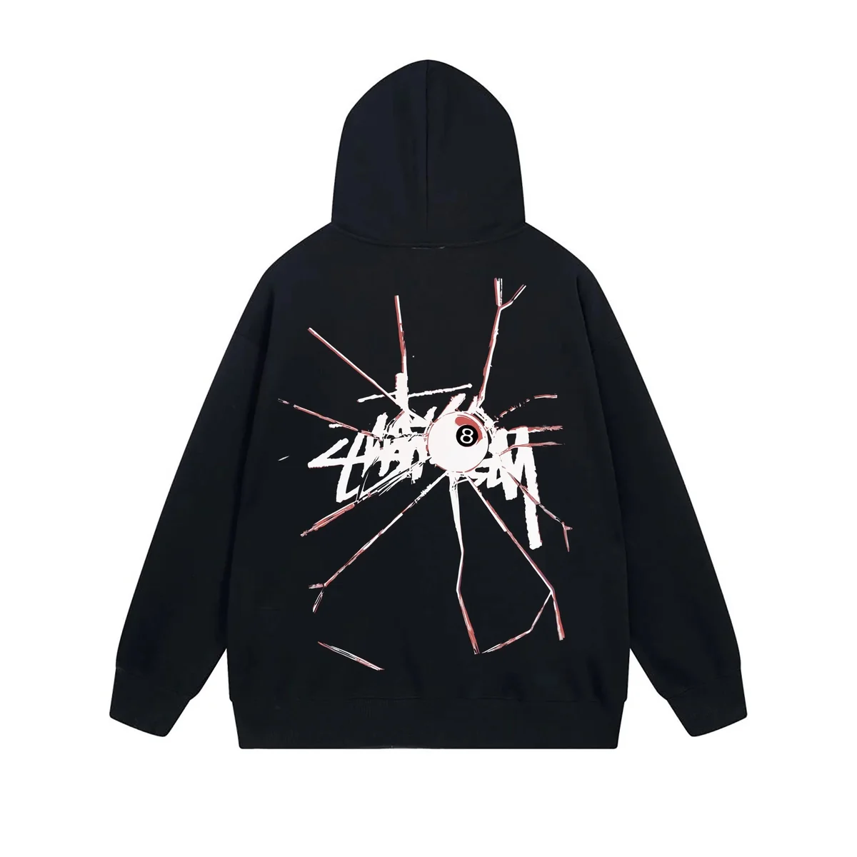 Stussy Stüssy Hoodie Black '8 Ball' Graphic