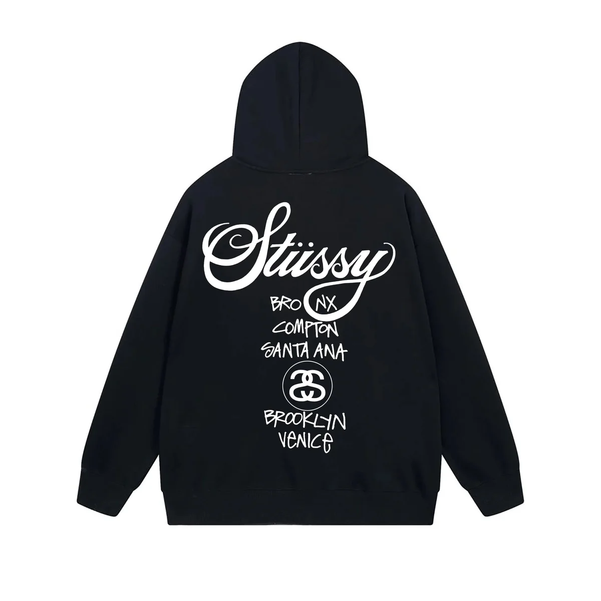 Stüssy Black Stüssy Script Hoodie