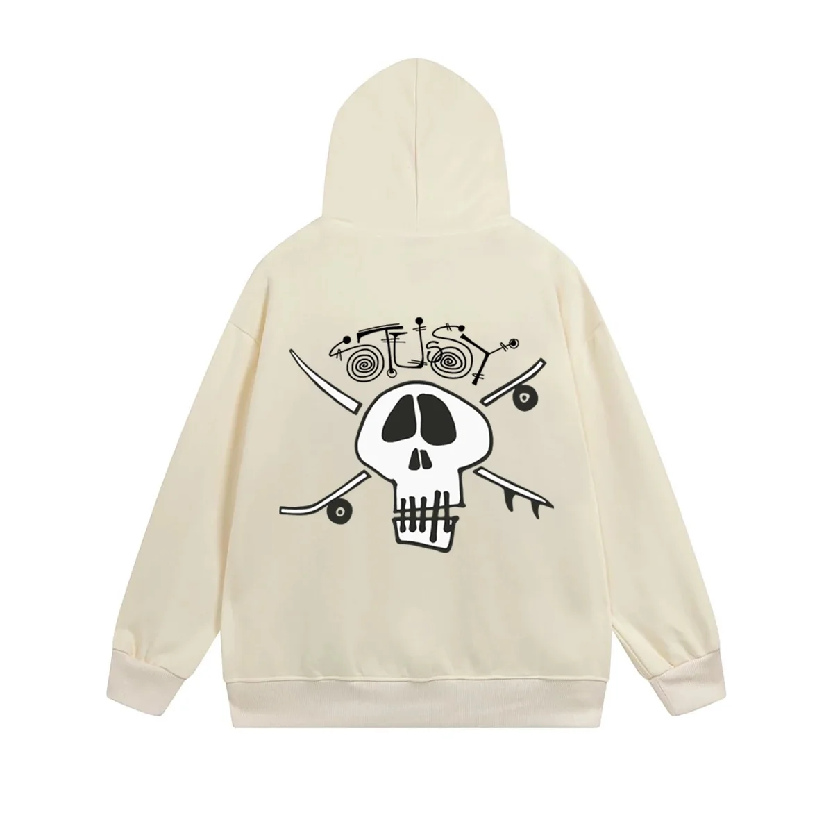 Stussy Stüssy Skull Hoodie Cream Casual Top