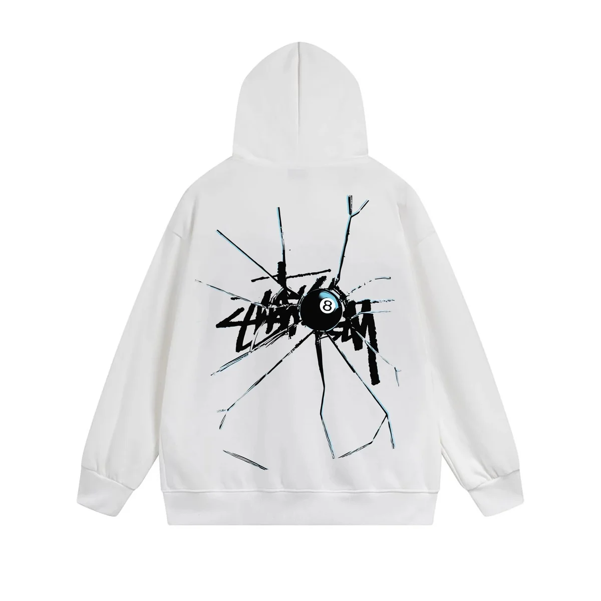 Stussy Stüssy 8 Ball Hoodie White Casual