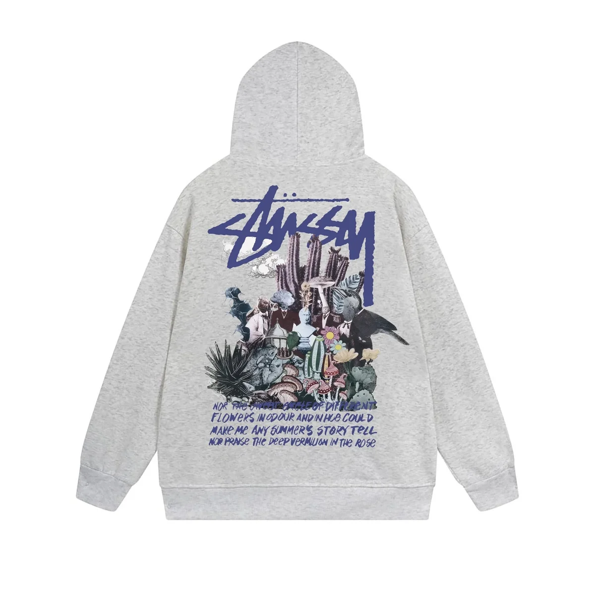 Stussy Stüssy Hoodie Grey Floral Print