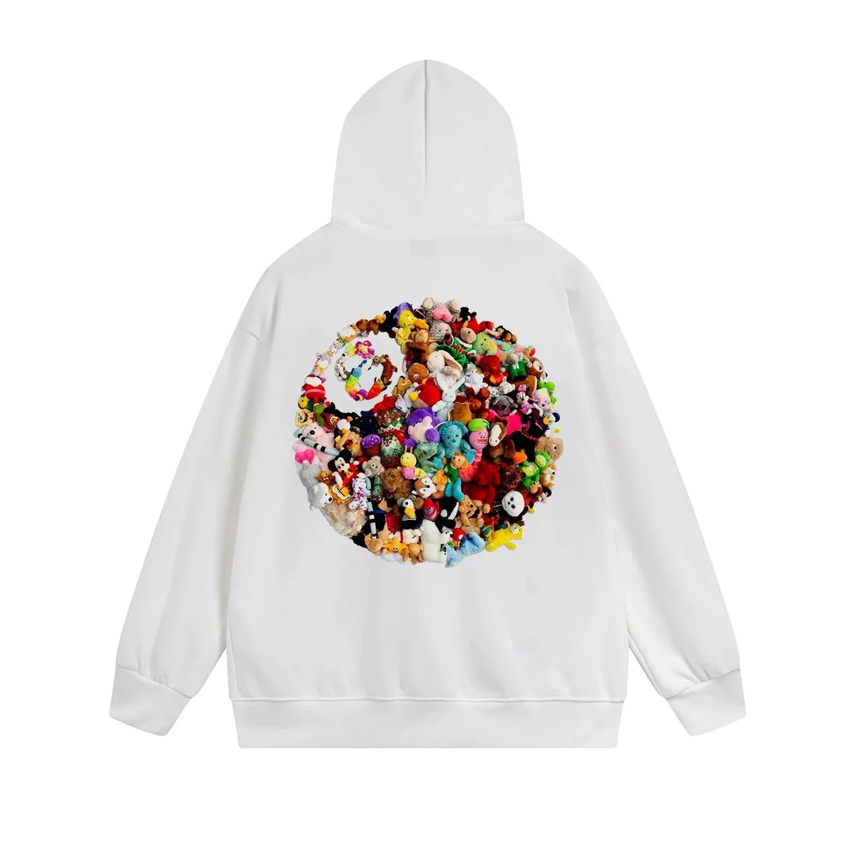 Unisex White Peace Sign Hoodie