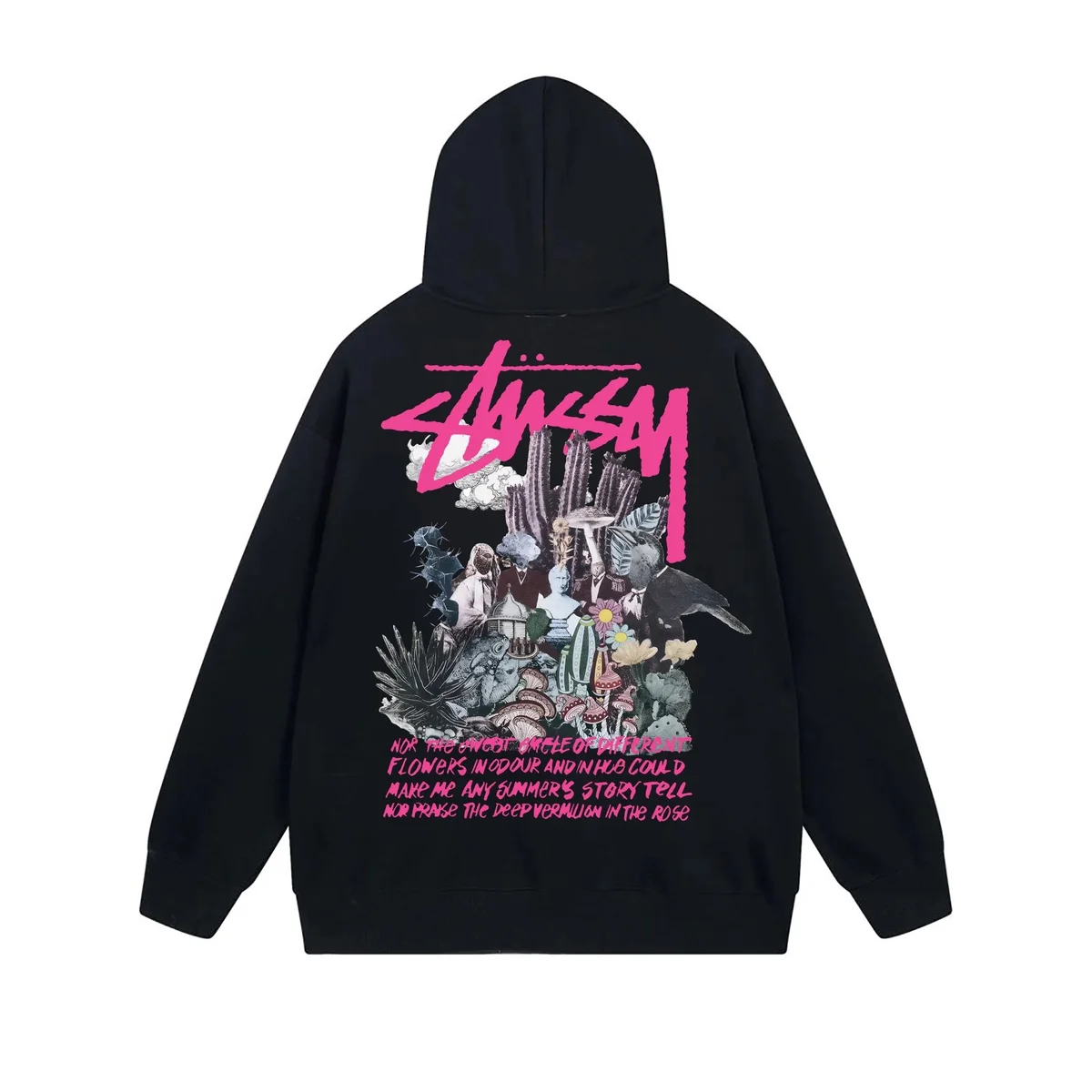 Stussy Stüssy Black Pink Print Hoodie