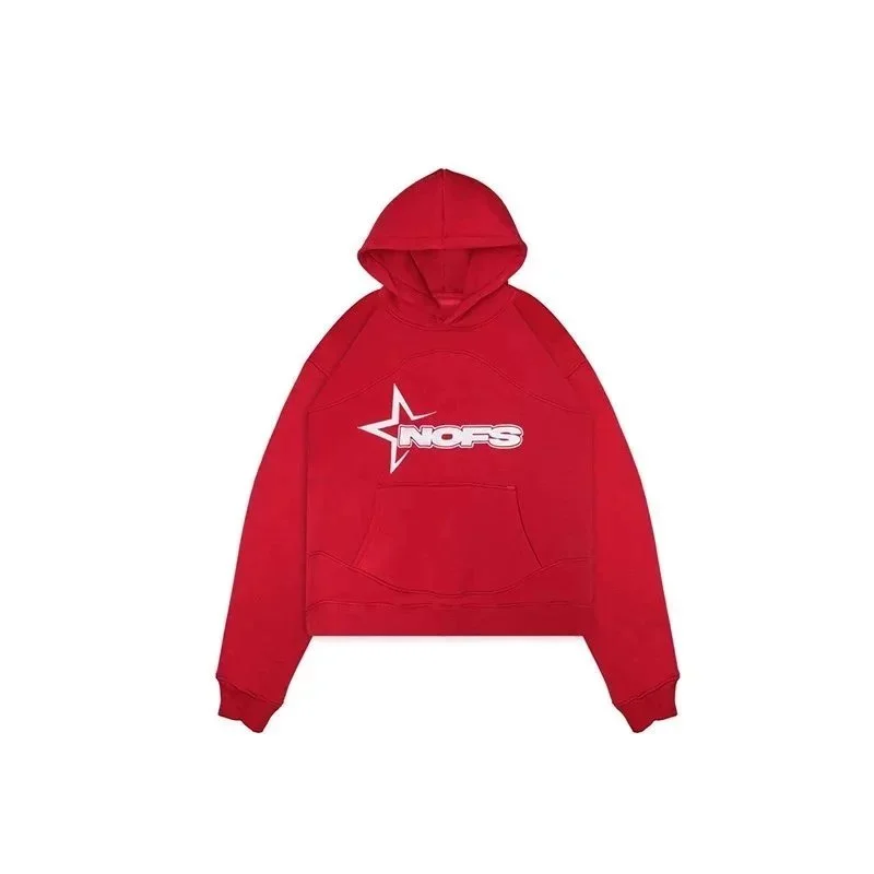 NOFS Red NOFS Star Hoodie Sweatshirt