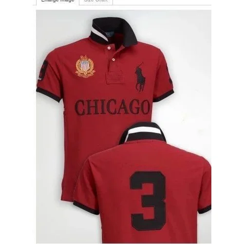 Polo Ralph Lauren Classic Logo Chicago Red Polo Shirt