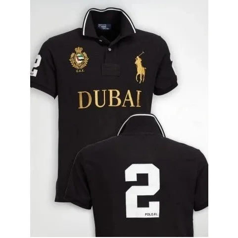 Polo Ralph Lauren Dubai Gold Polo Shirt Black