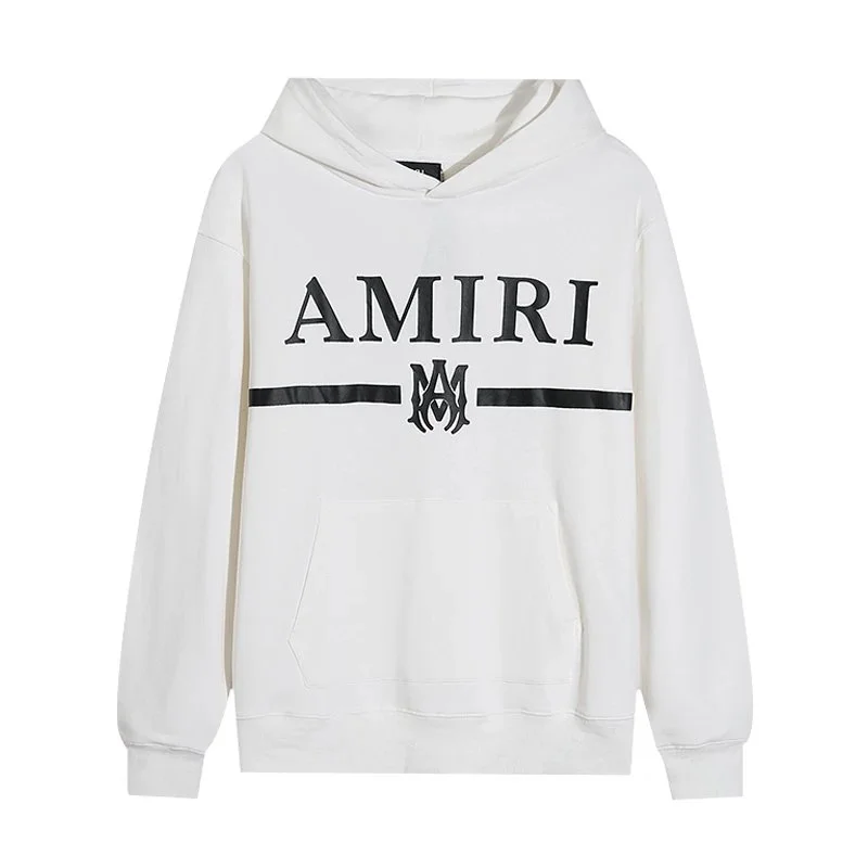 Amiri '03' White Hoodie with Logo Print