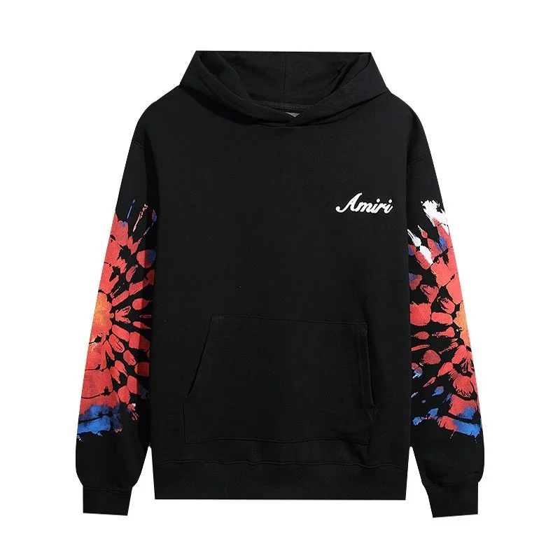 Amiri Black Painted Sleeve Hoodie