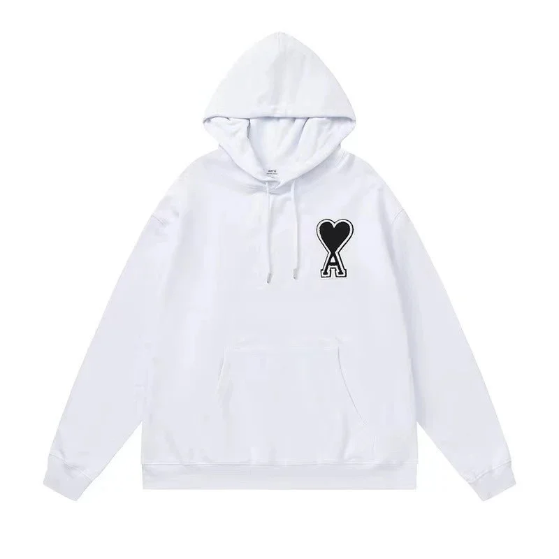 Ami Paris White AMI Heart Hoodie