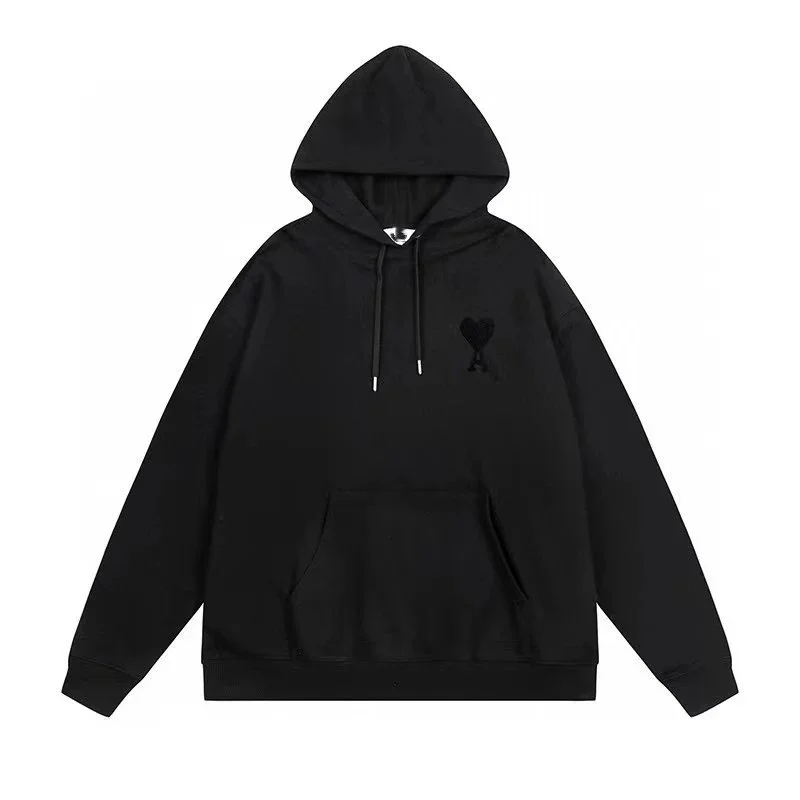 Ami Paris Ami de Coeur Black Hoodie