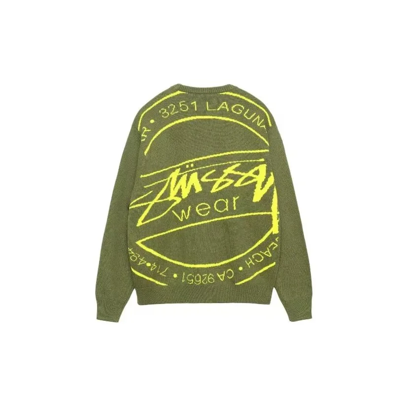 Stussy Stüssy Wear Olive Green Knit Sweater