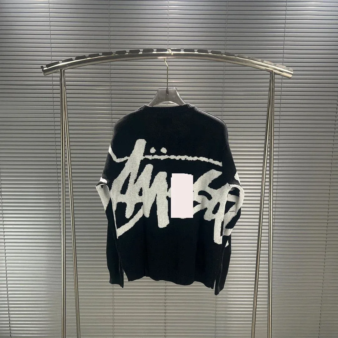 Stussy Stüssy Oversized Logo Knit Sweater S617 Black