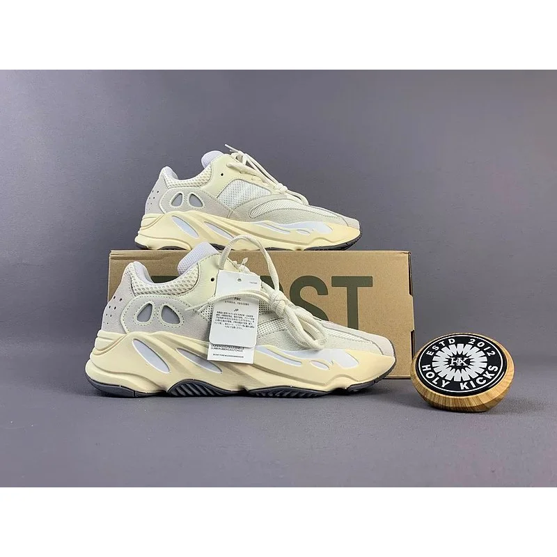 Yeezy 700 Wave Runner Triple White Sneakers