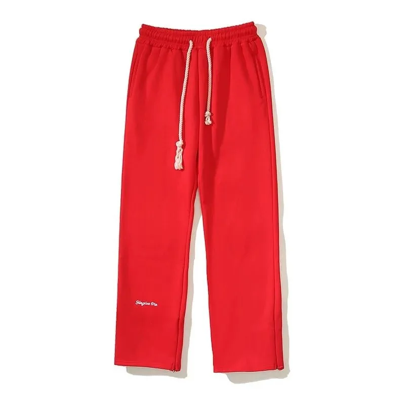 Red Solid Sweatpants