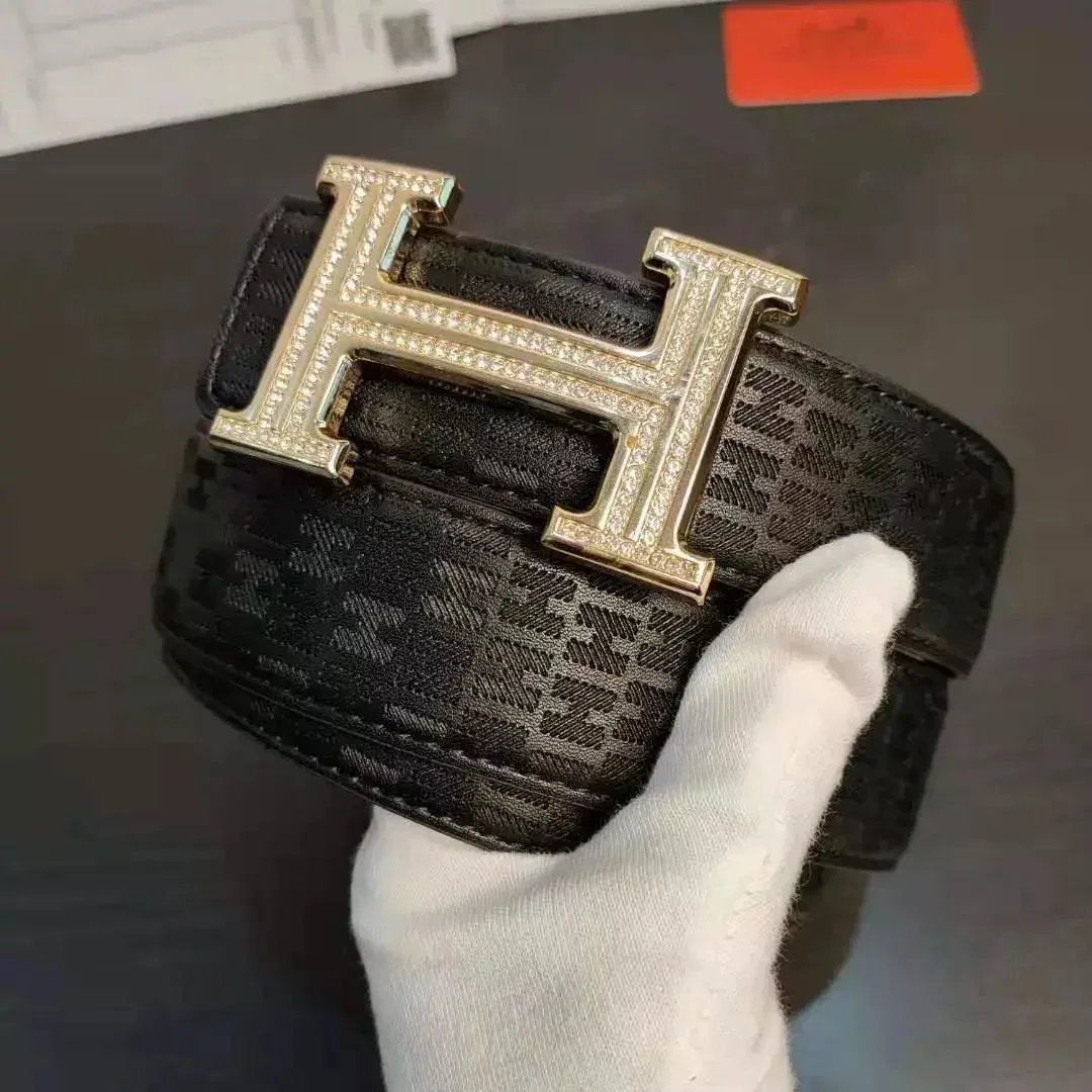 Hermès TB Monogram Belt Black