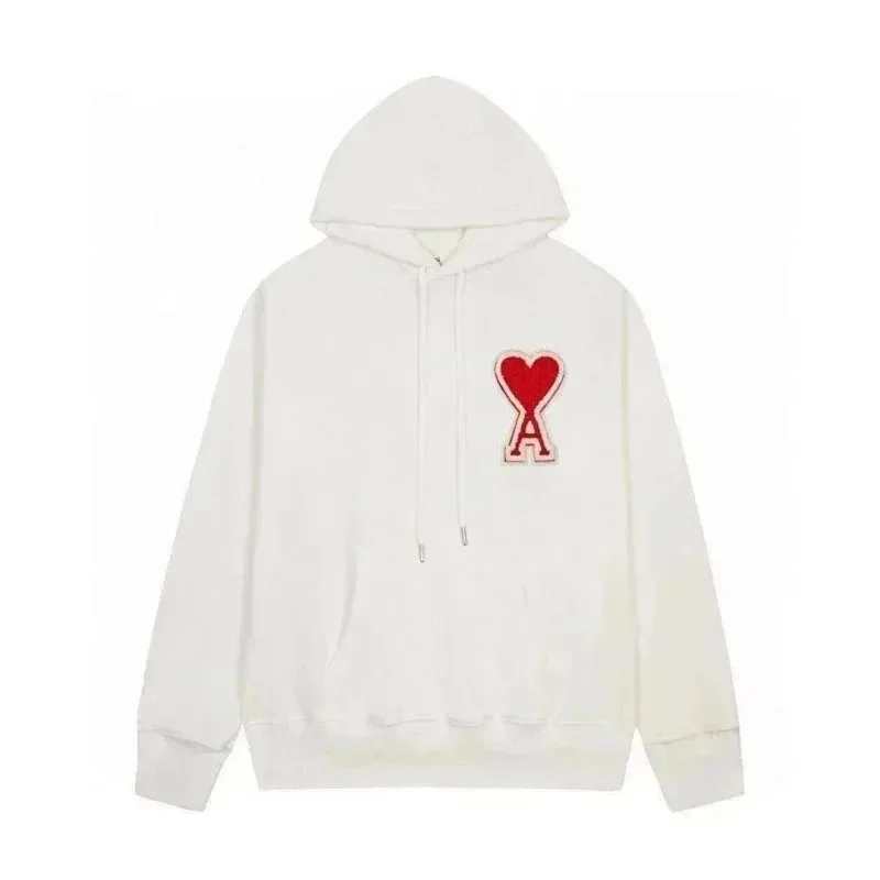Ami Paris White AM Heart Hoodie