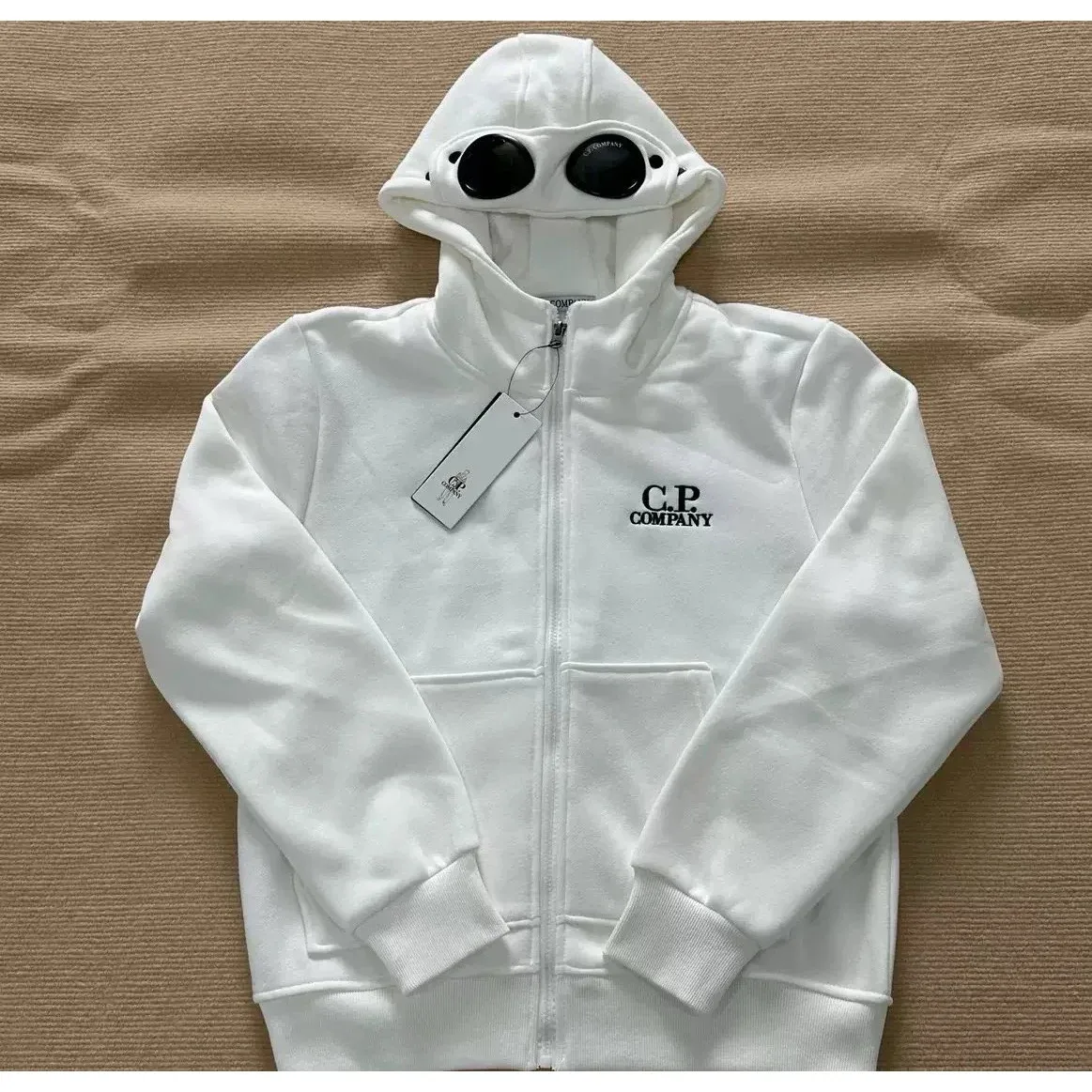 C.P. Company Goggle Hoodie White Top热门-眼镜卫衣白色2