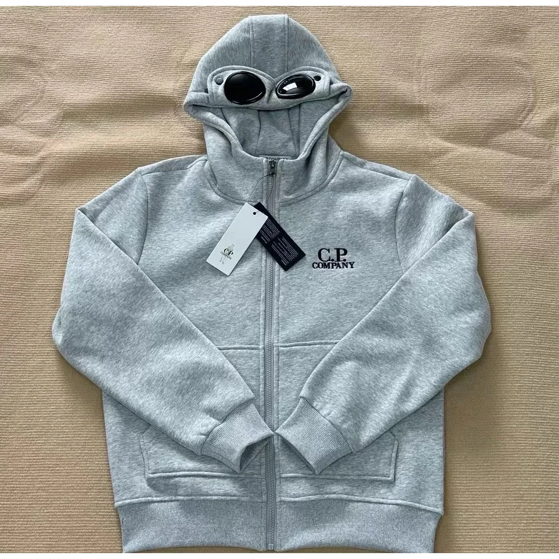 C.P. Company Goggle Hoodie Grey Sweatshirt