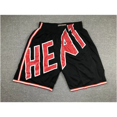 Black Red 'HEAT' Basketball Shorts