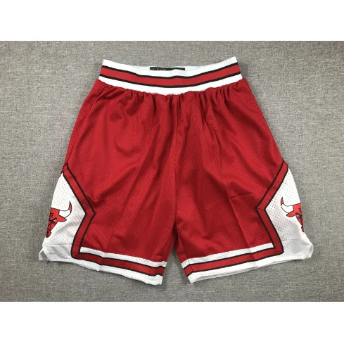 Red Chicago Bulls Mesh Basketball Shorts