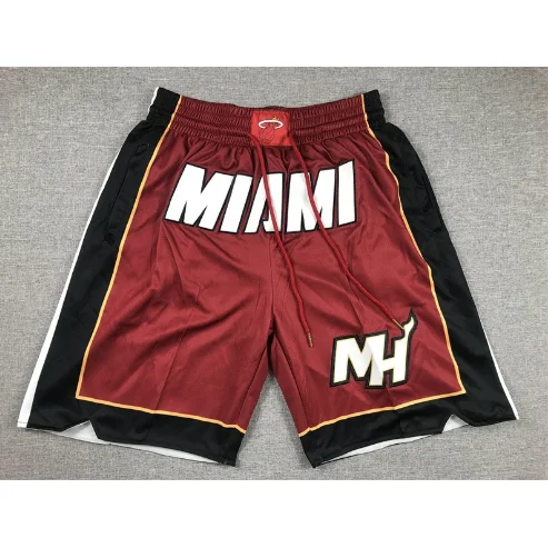 Miami Heat Red Black White Letter Pocket Shorts