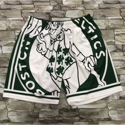 Boston Celtics Shorts White/Green Basketball Shorts