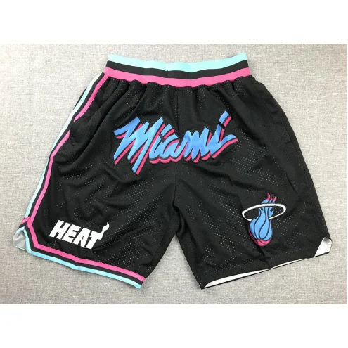 Miami Heat Black Shorts with Colorway Details