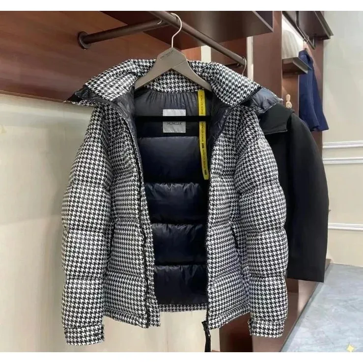 Moncler Maya Houndstooth Down Jacket