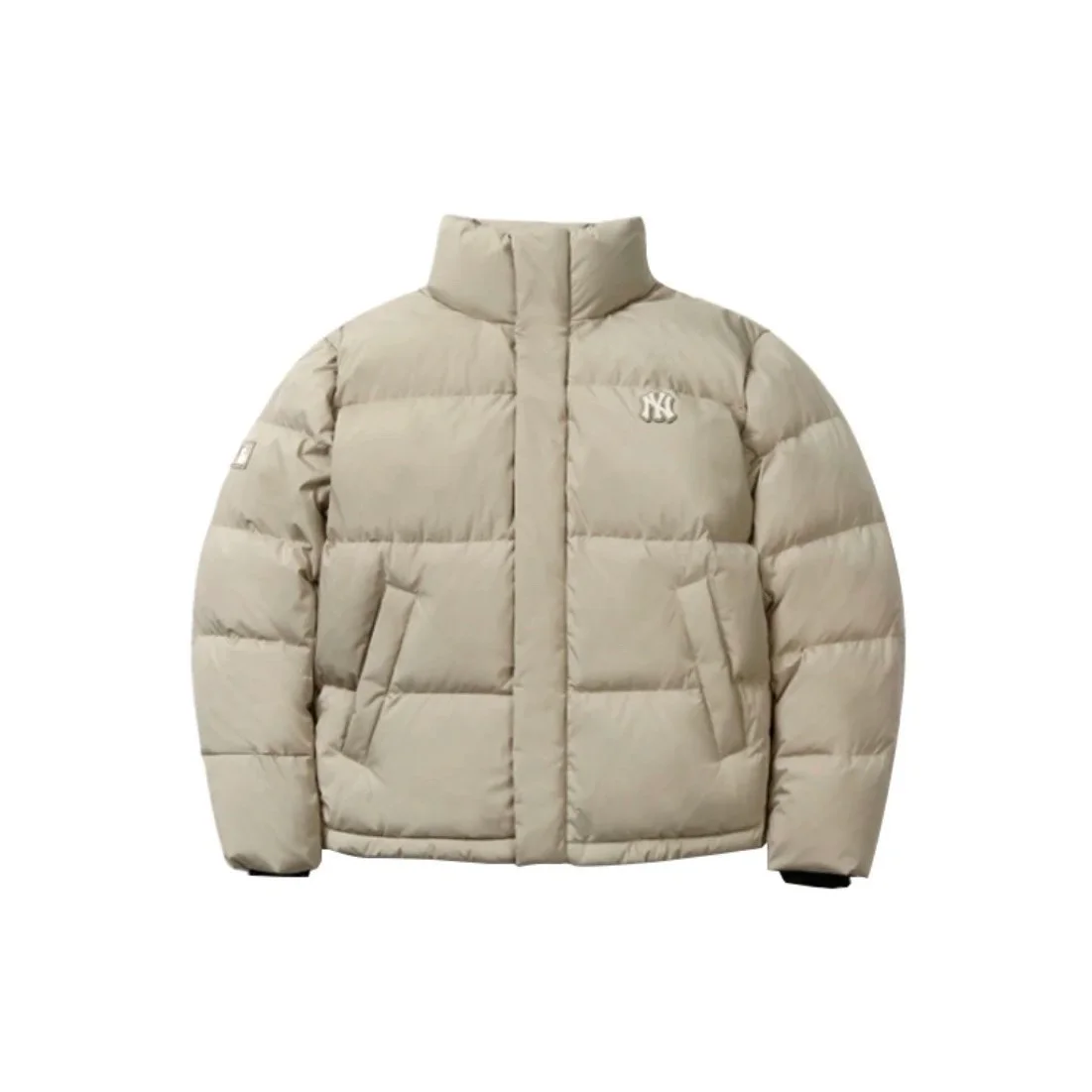 New York Yankees Beige Puffer Jacket