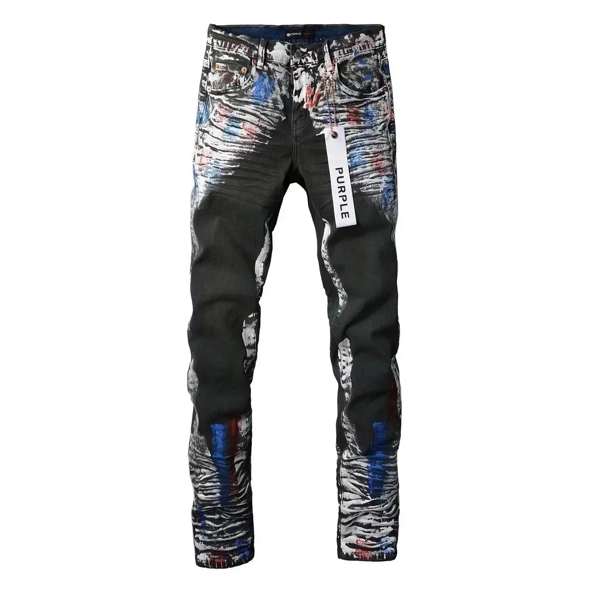 Purple Brand P001 Painted Jeans Black/White/Blue