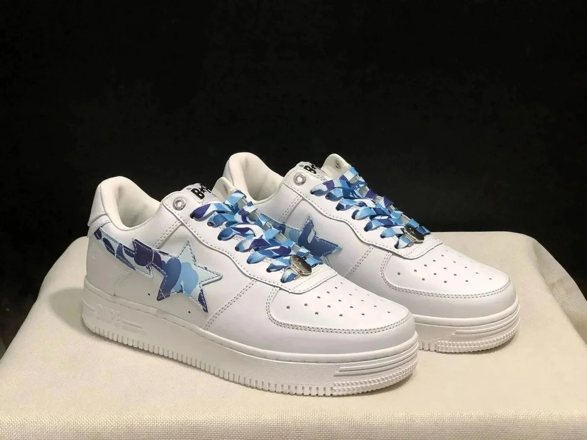 A Bathing Ape BAPE STA Blue Camo White Sneakers