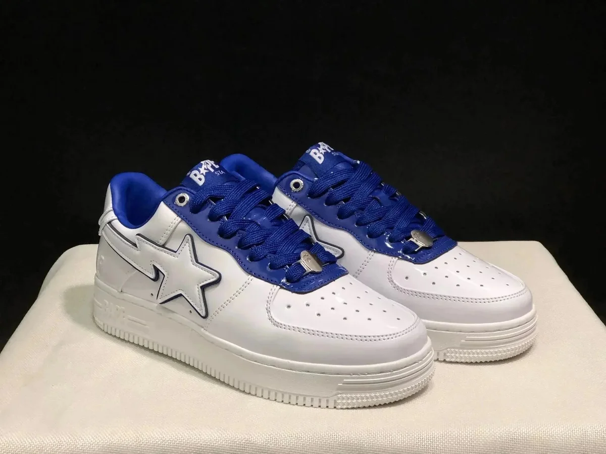 A Bathing Ape A Bathing Ape BAPE STA White/Blue Sneakers White - 1
