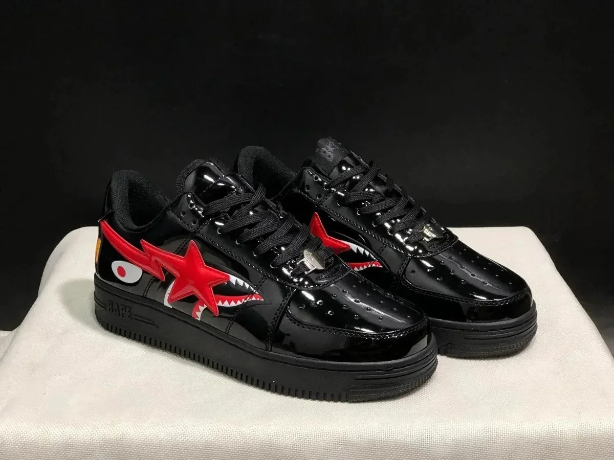A Bathing Ape A Bathing Ape BAPE STA ABC Camo Black Red Sneakers Black