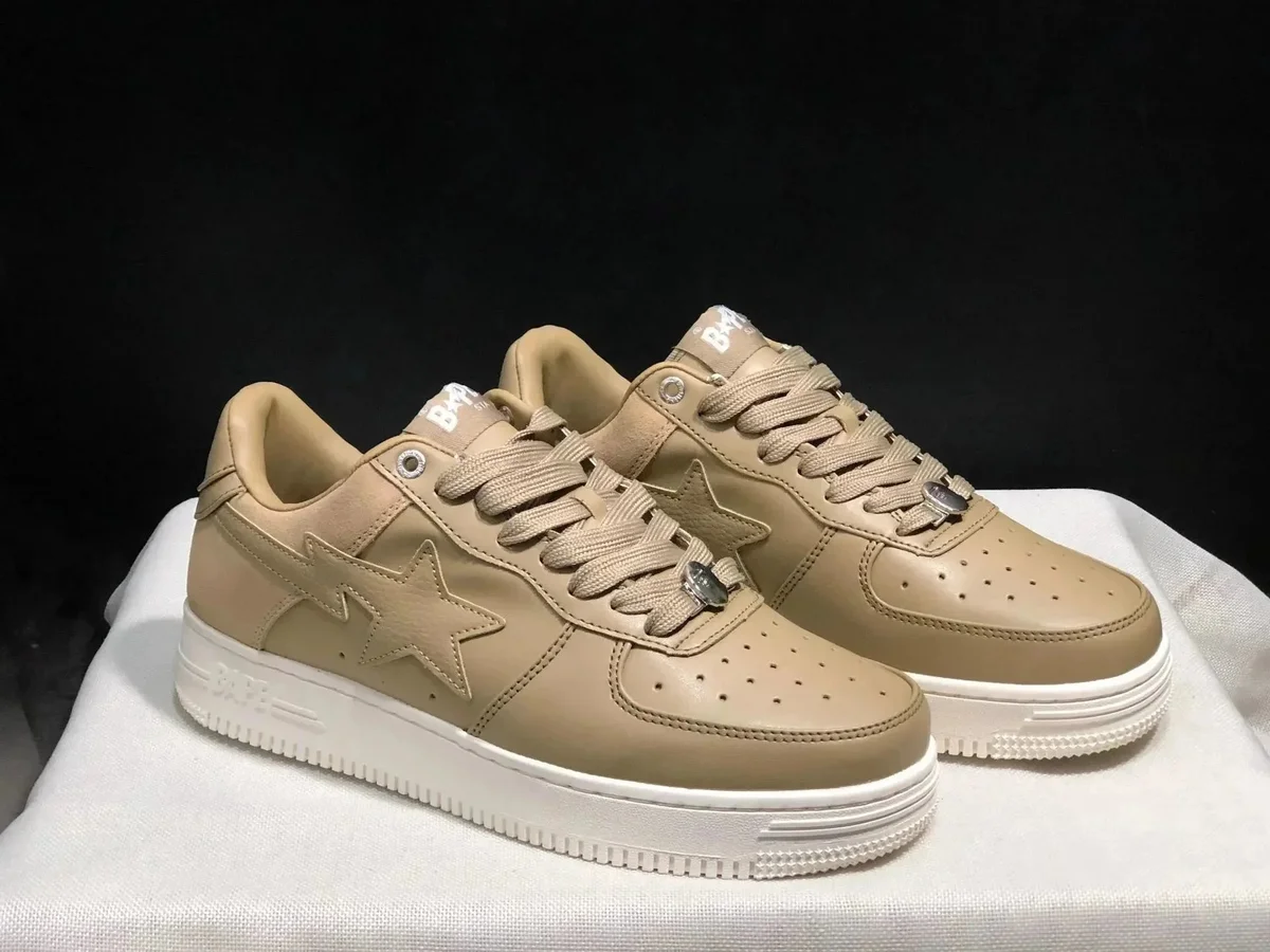 A Bathing Ape BAPE STA Khaki Sneakers