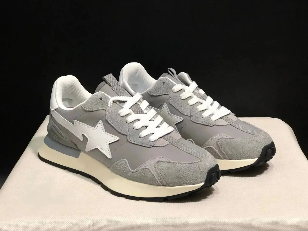 A Bathing Ape BAPE STA Grey/White Sneakers
