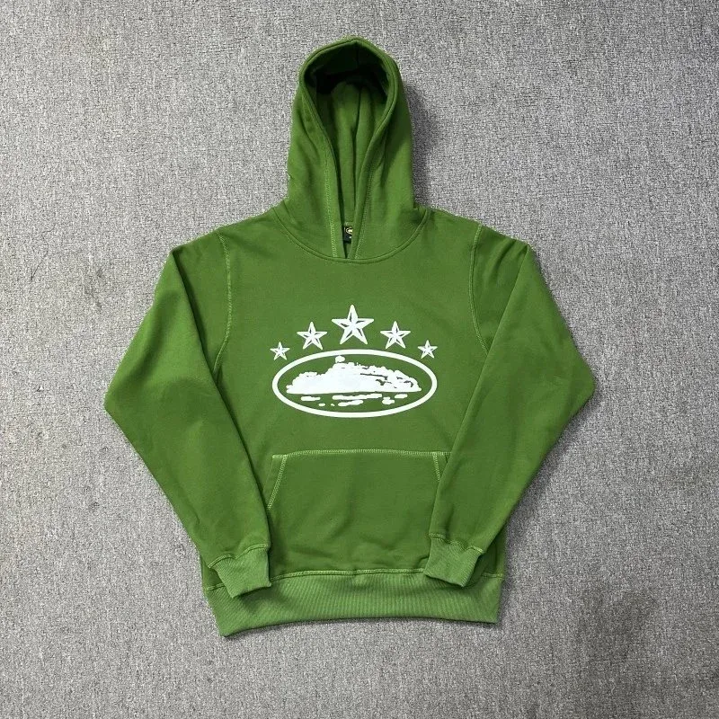 Green Hoodie with Island Print