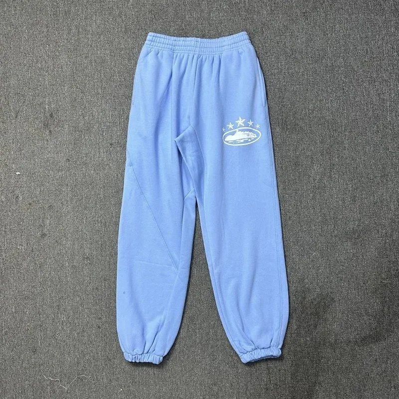 Blue Sweatpants with Boat Print