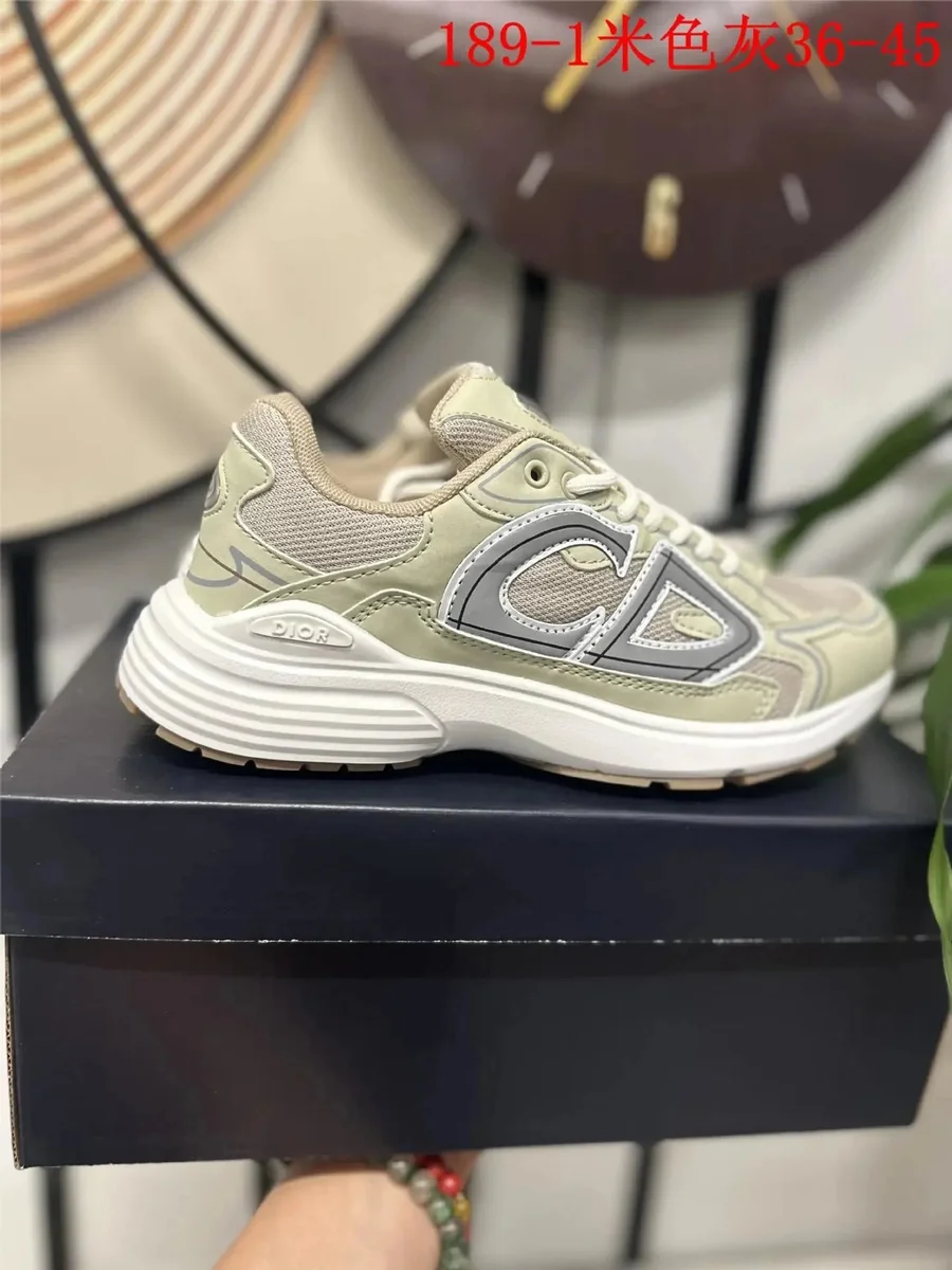 Dior CD Logo米色灰 Sneakers