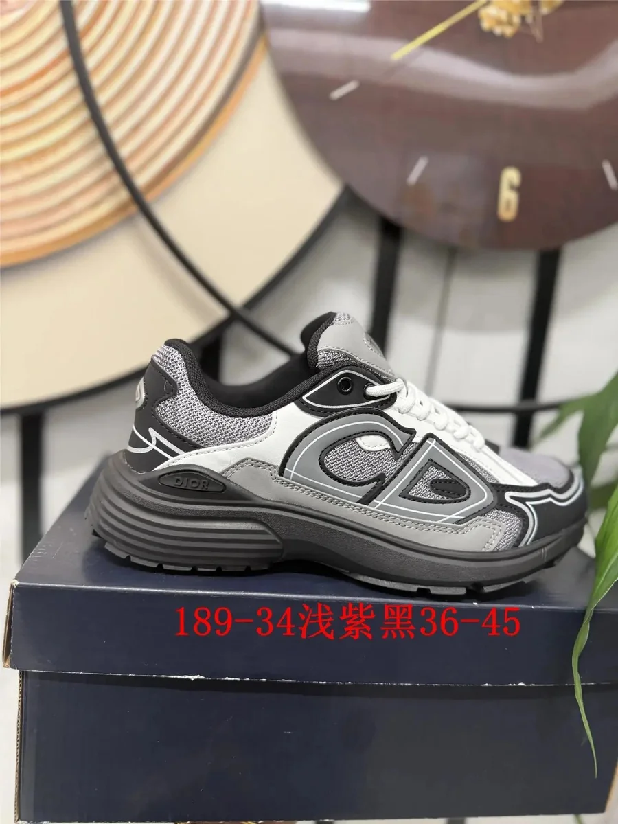 Dior Lady Dior Grey/Black Sneakers