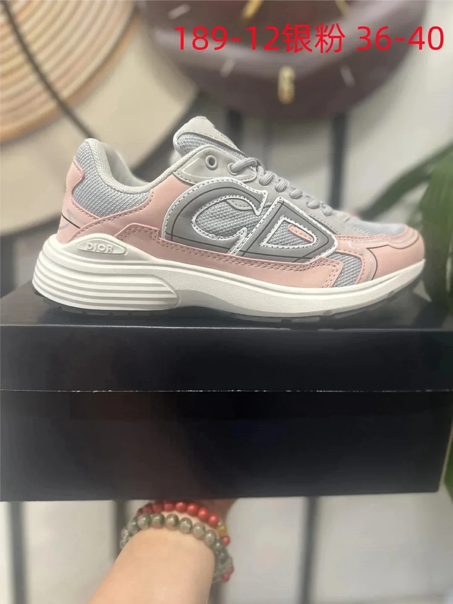 Dior Lady Dior Silver Pink Sneakers