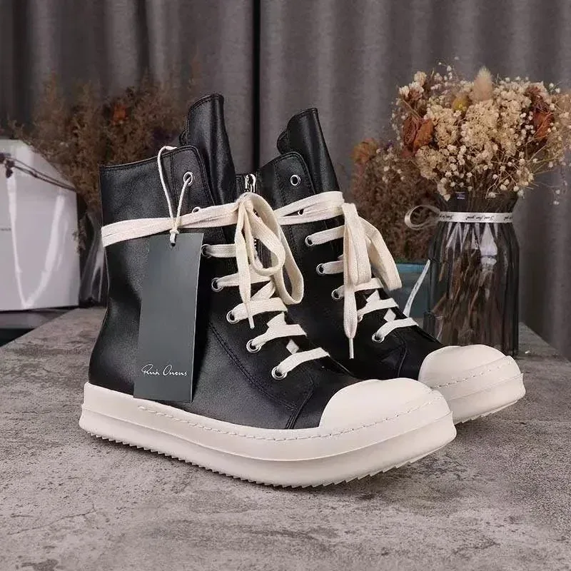 Rick Owens Geobasket Black/White Sneakers