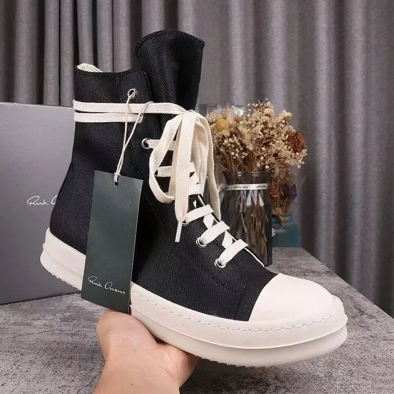 Rick Owens Geobasket Black/White Sneakers