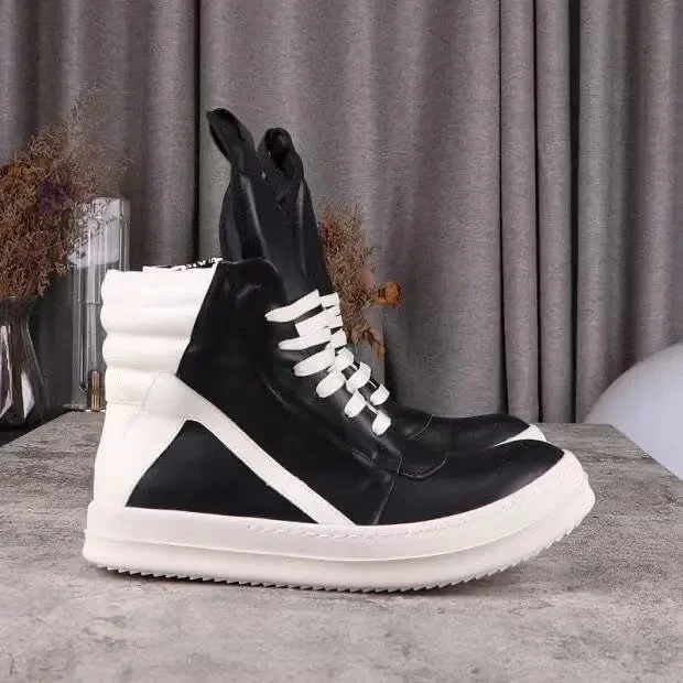 Rick Owens Geobasket DRKSHDW Black/White Sneakers