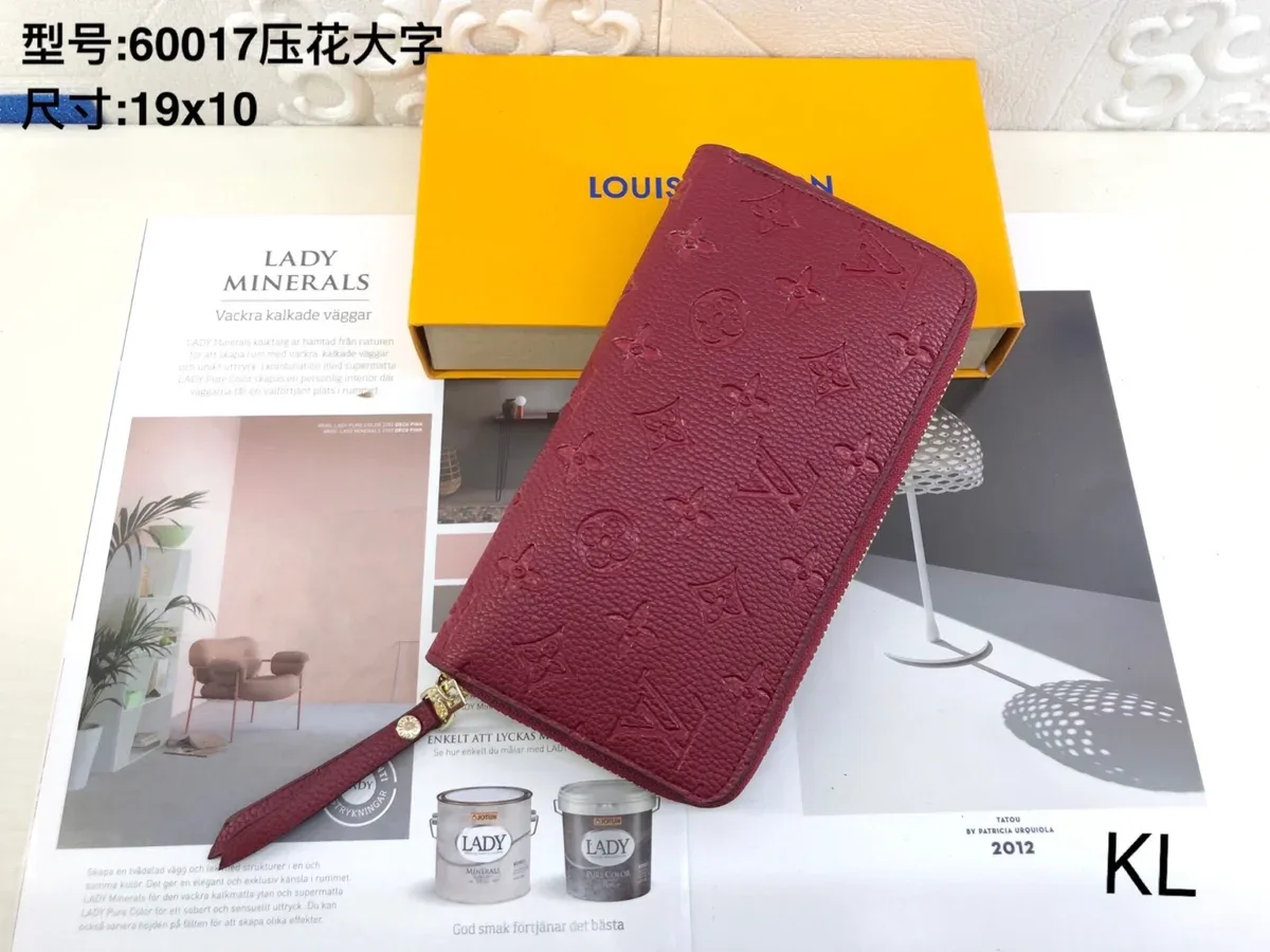 Louis Vuitton Neverfull Monogram Wallet Red